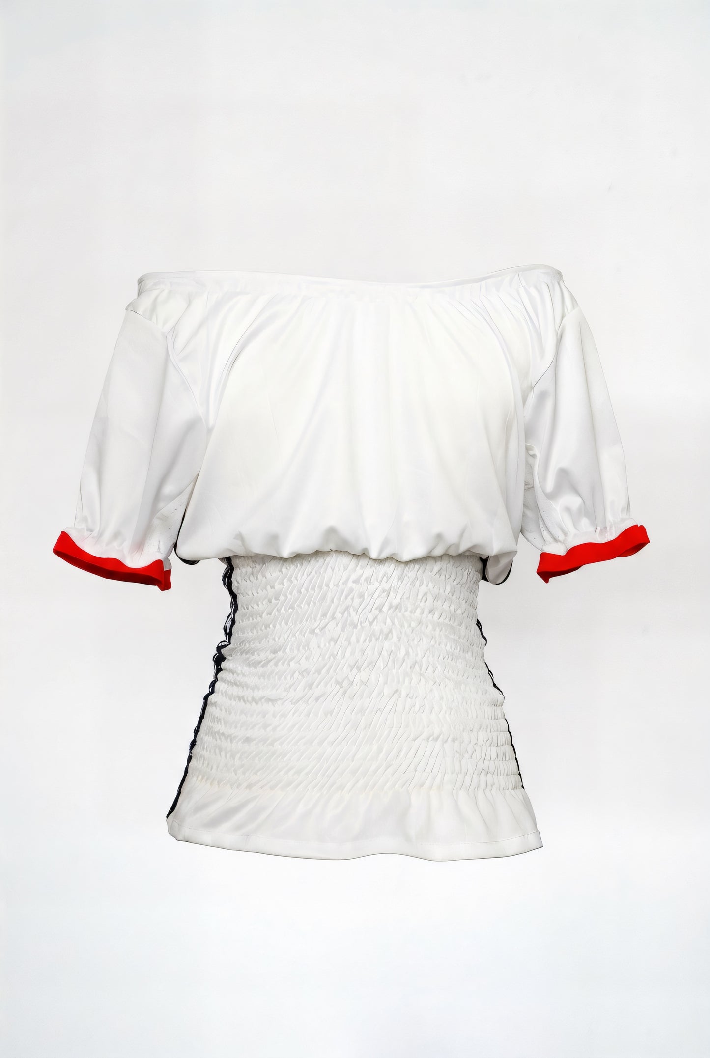COLOMBIA OFF-SHOULDER SHIRRED JERSEY (LONG)