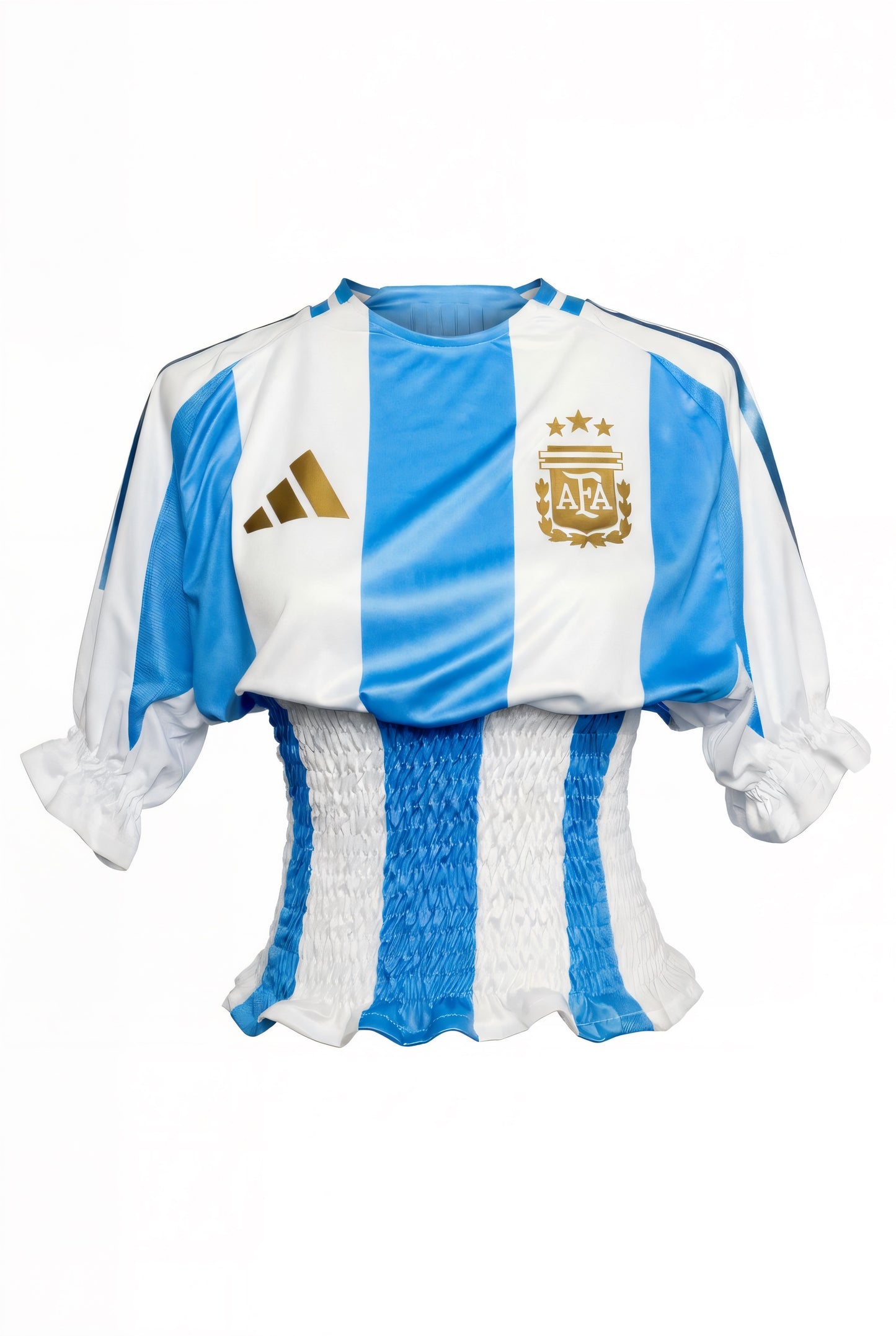 ARGENTINA BLUE SHIRRED JERSEY
