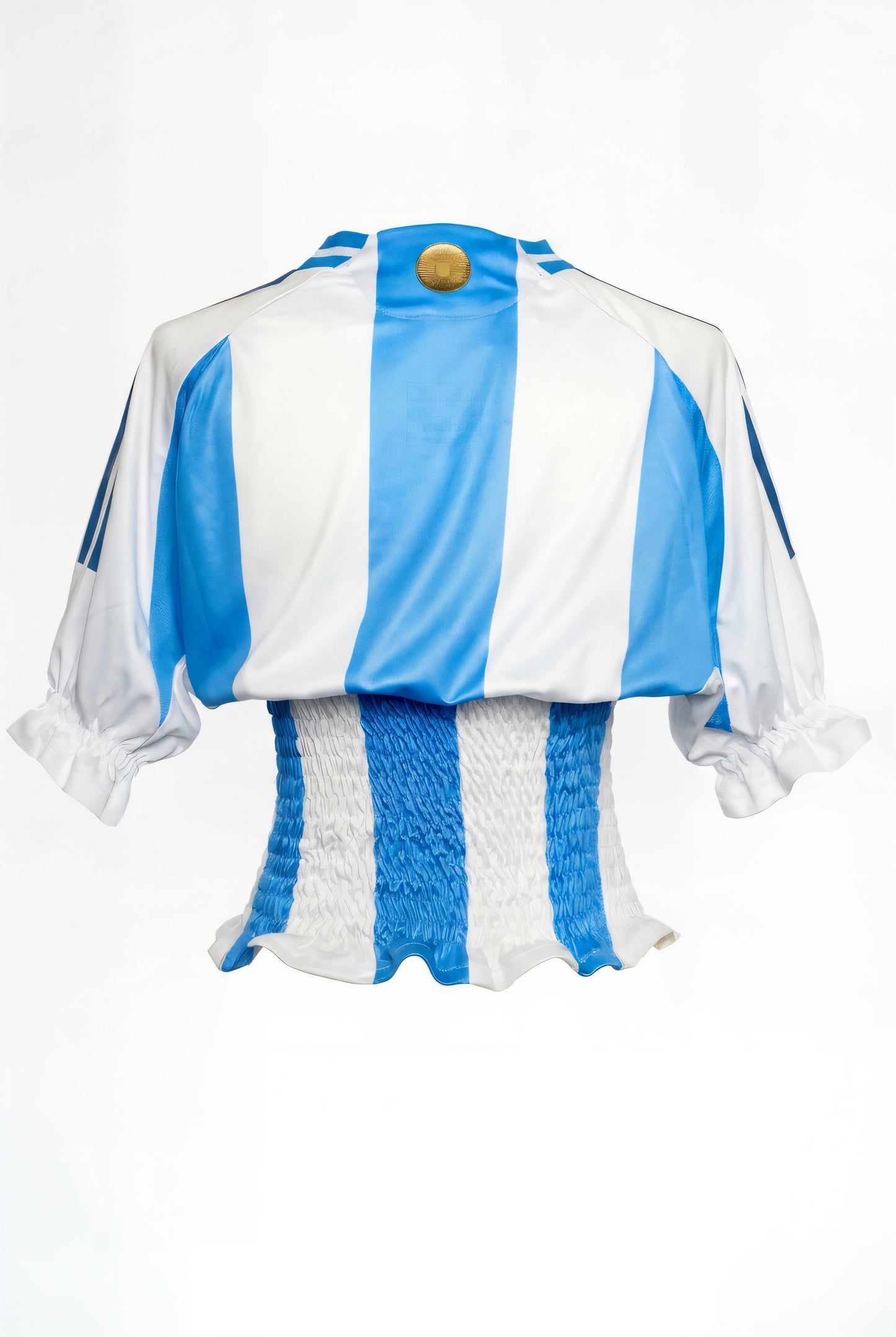 ARGENTINA BLUE SHIRRED JERSEY