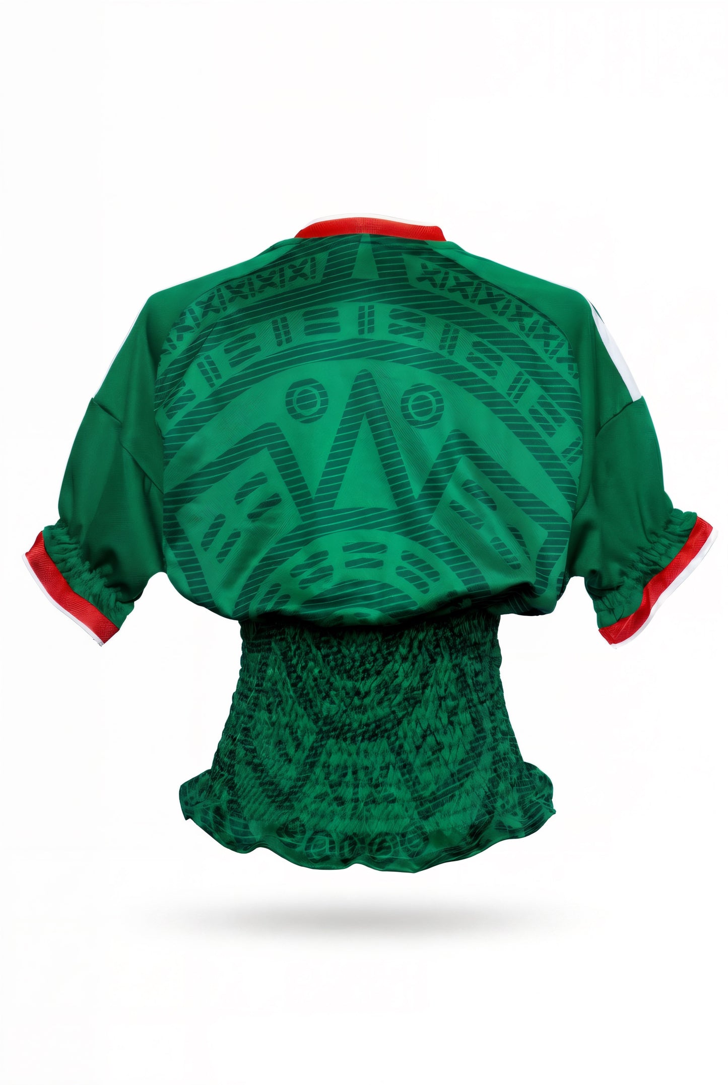 MEXICO GREEN CALENDAR SHIRRED JERSEY (XS/M)