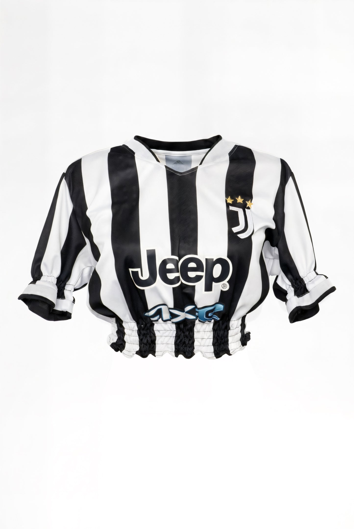 JUVENTUS CROPPED SHIRRED JERSEY